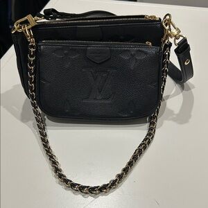 Louis Vuitton Black Empreinte Multi Pochette